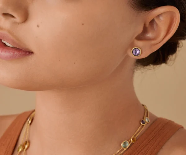 Marco Bicego Jaipur Amethyst stud earrings - Image 2