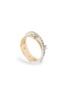 Marco Bicego Goa Ring - 18K Yellow Gold Three-strand Ring with Diamonds