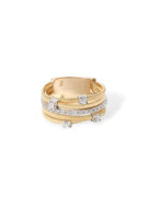Marco Bicego Goa Ring - 18K Yellow Gold Five-strand Ring with Diamonds