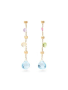 Marco Bicego Paradise Earrings - Yellow Gold Multicolored Drop Earrings