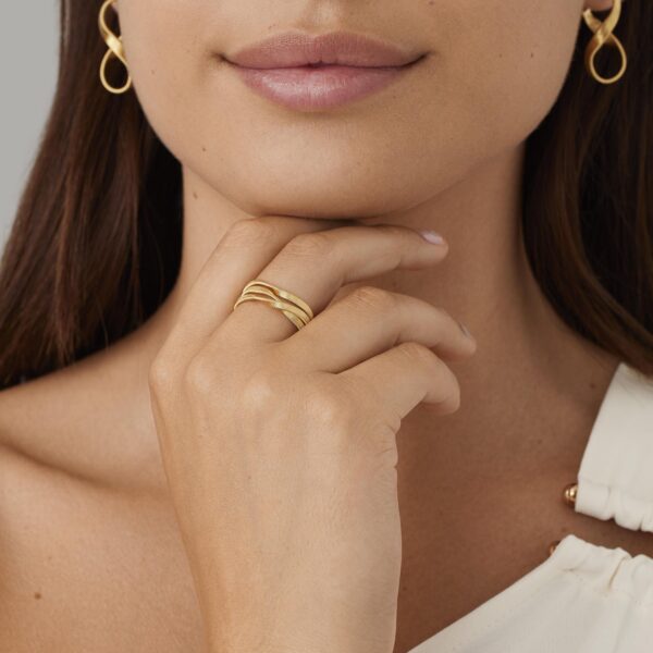 Marrakech yellow gold coil ring - Image 2