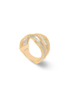 Marrakech yellow gold ring with diamonds