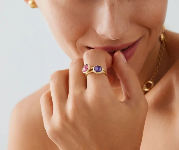 Jaipur Gold Amethyst ring - Image 2