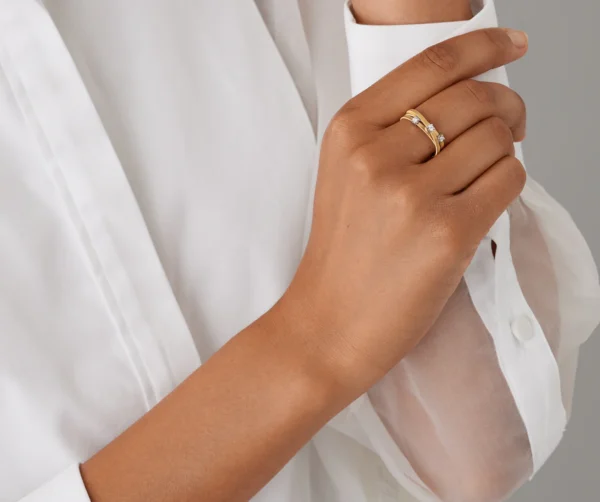 Goa white Gold Diamond ring - Image 3