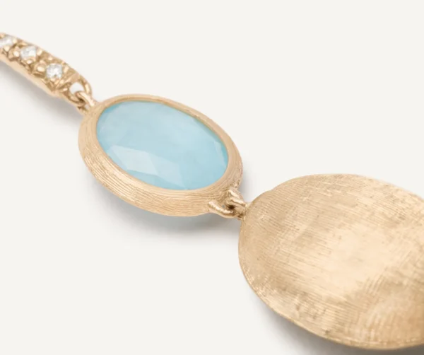 Siviglia Gold earrings with Aquamarines - Image 4