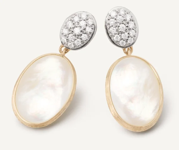 Siviglia Mother of Pearl & Diamond earrings - Image 3
